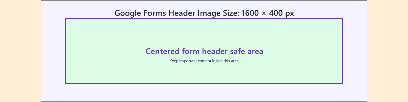 Google Forms Header Template safe-area template preview