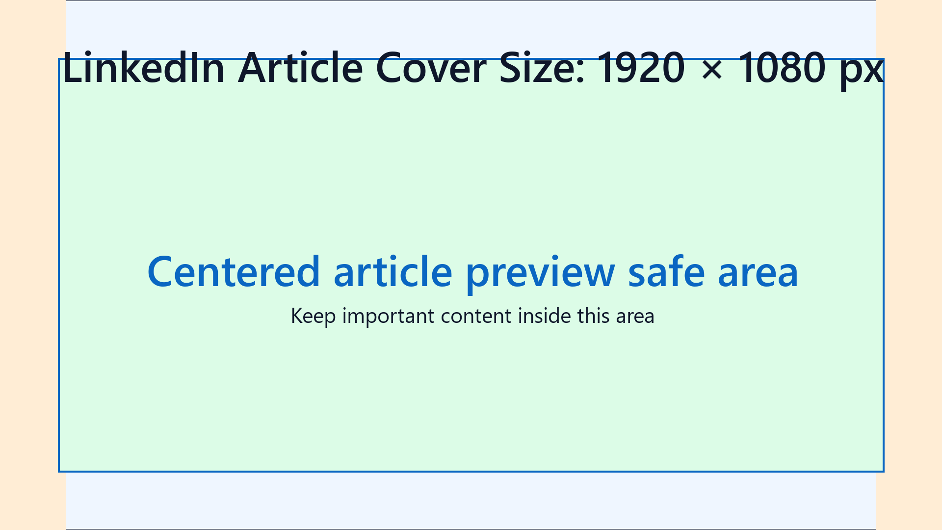 LinkedIn Article Cover Size: 1920 × 1080 Pixels preview guide