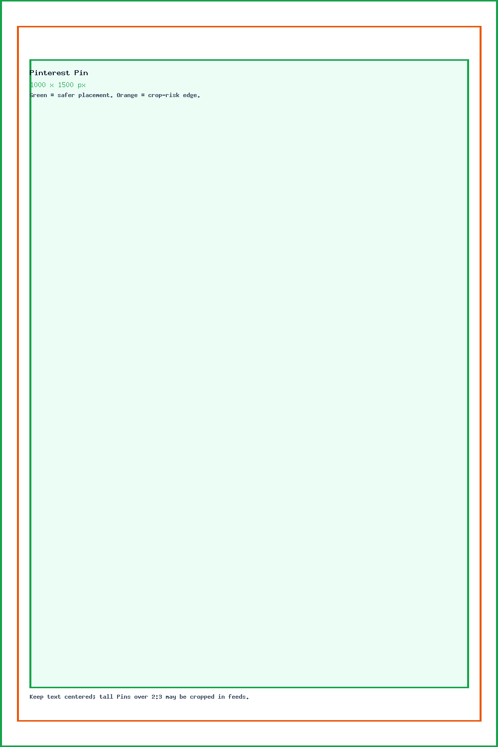 Pinterest Pin Template safe-area template preview