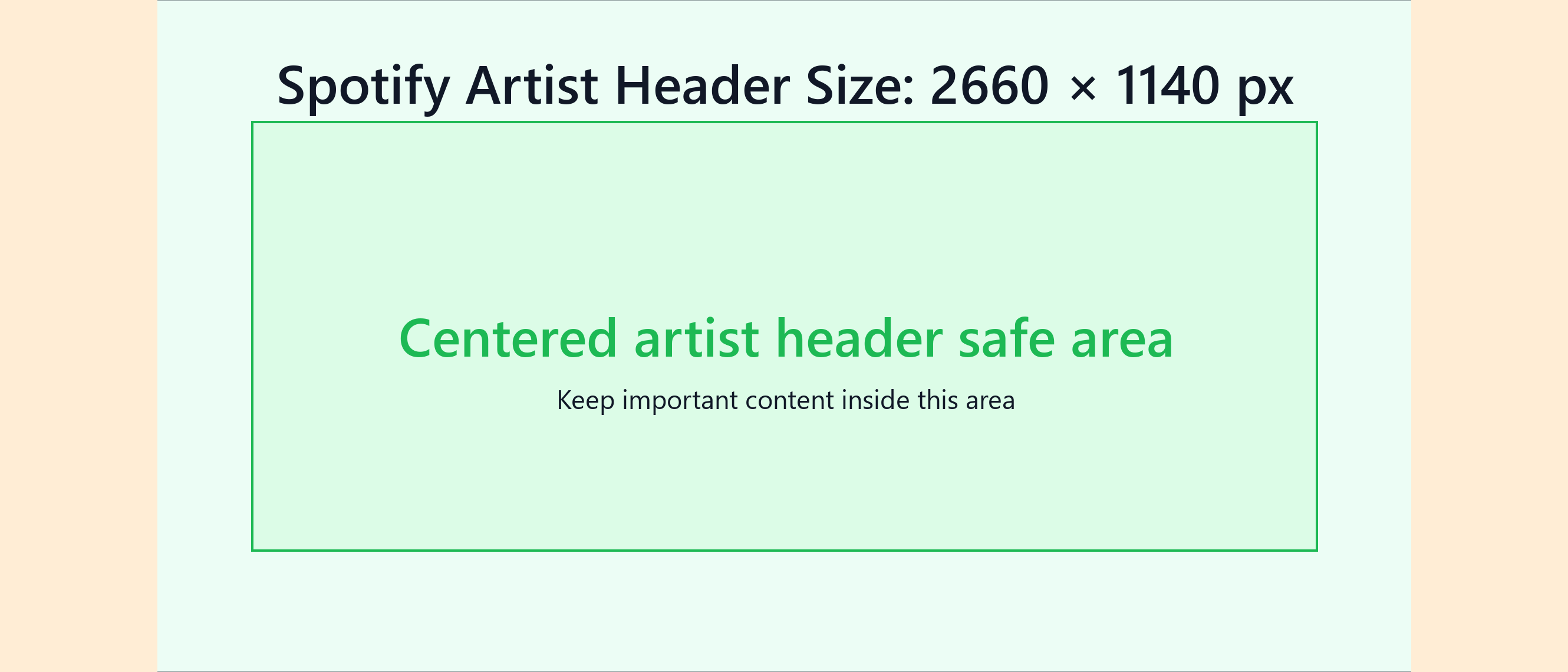 Spotify Artist Header Size: 2660 × 1140 Pixels preview guide