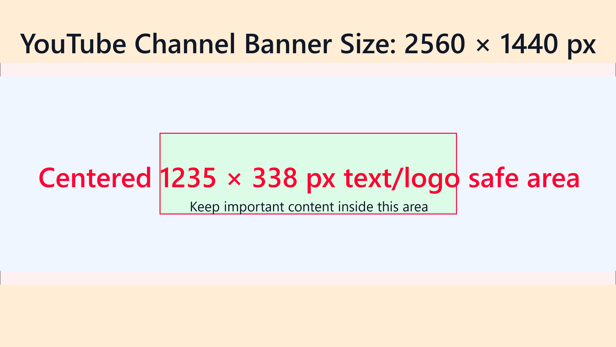 YouTube Channel Banner Template safe-area template preview