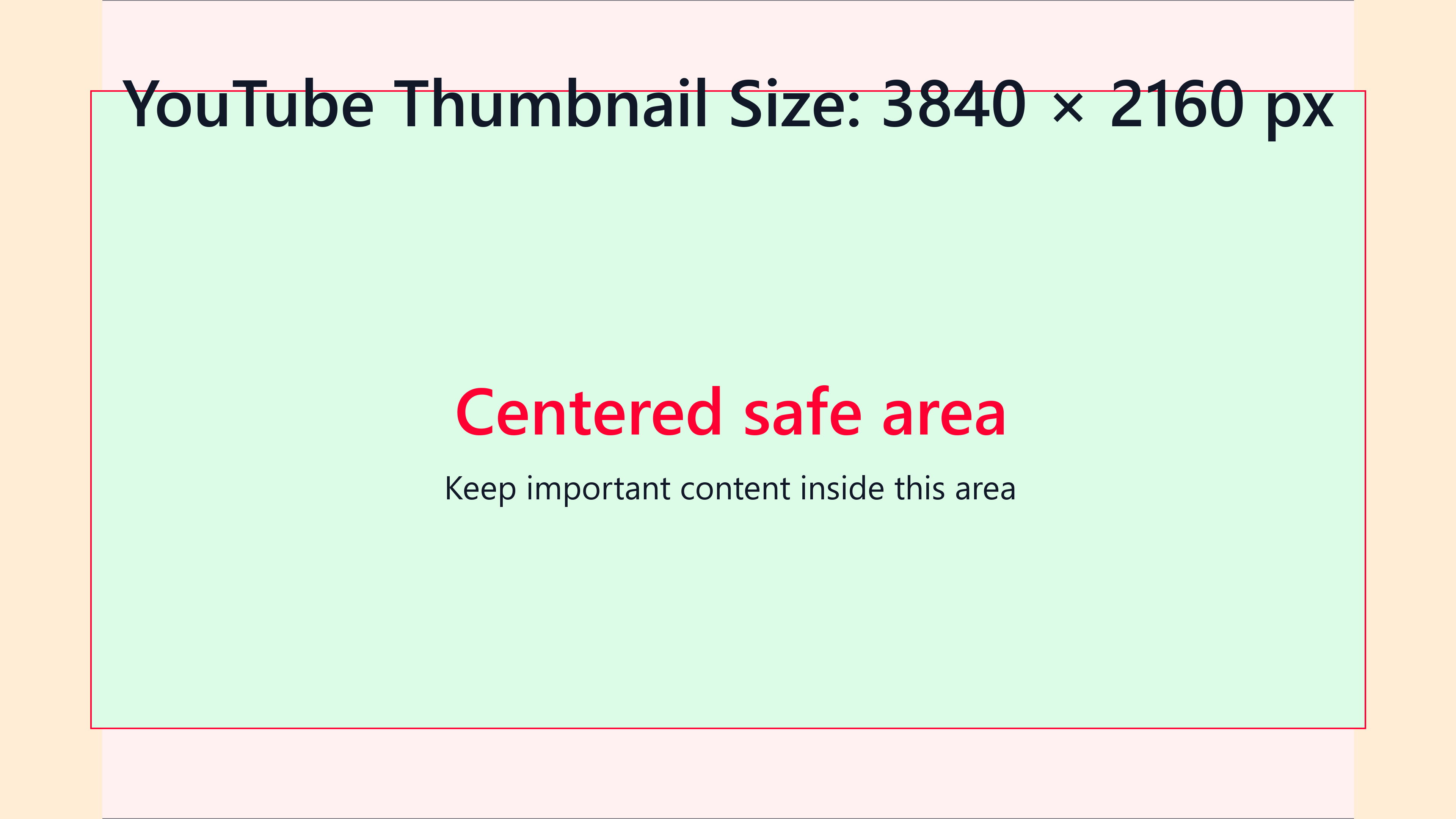 YouTube Thumbnail Size: 3840 × 2160 Pixels preview guide
